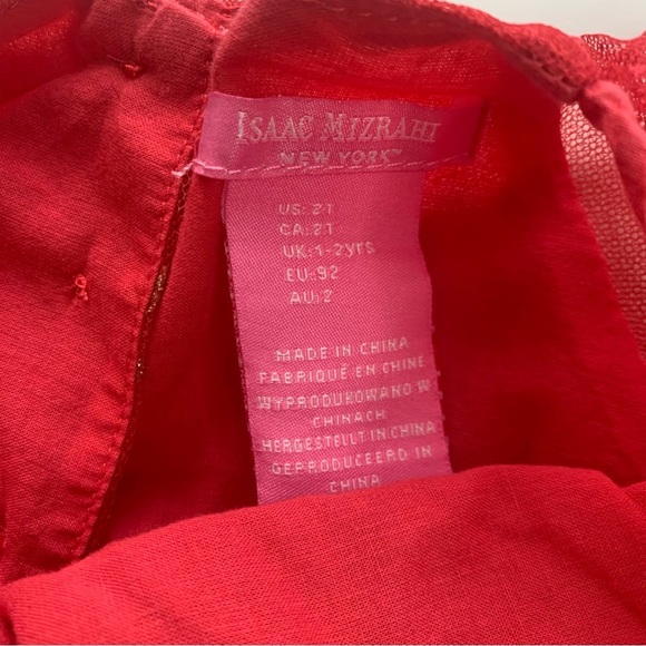 Isaac Mizrahi Red Heart Print Kids Dress - Picture 2 of 3